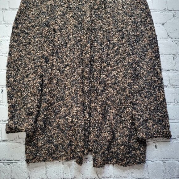 Real Clothes Wool Blend Brown Blended Color Open Cardigan Sweater Size L - Picture 3 of 11